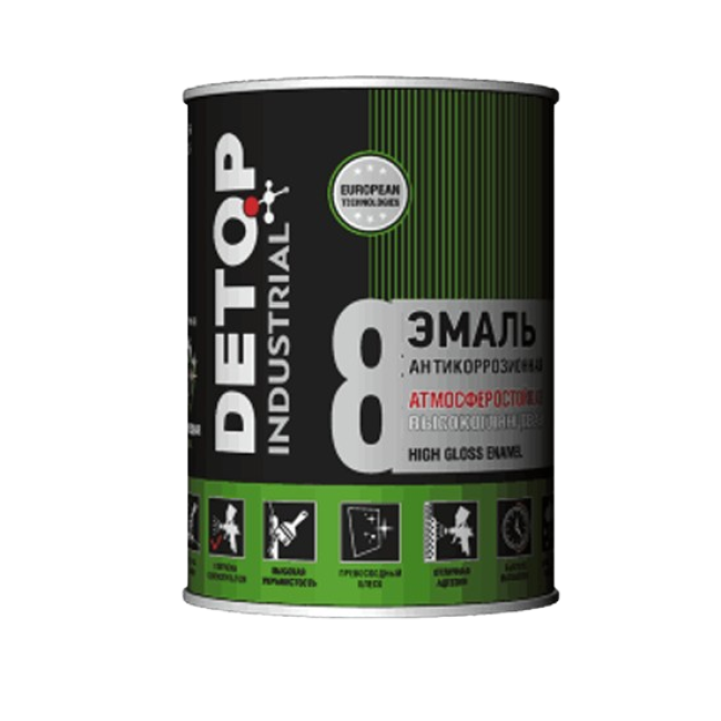 Detop RR-32 DETOP №8 - Weather-resistant high-gloss enamel - Dark brown, 0.75l DTI-PRR-32 – buy in Troitsk | carpaint.kz