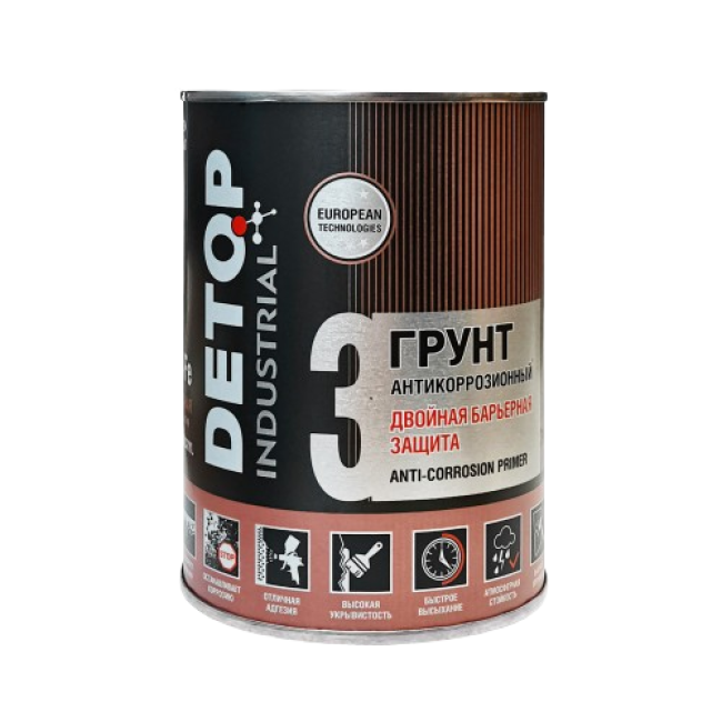 Detop RAL-7024 DETOP №3 - Primer double barrier protection - Graphite gray, 0.75l DTI-P07787 – buy in Troitsk | carpaint.kz