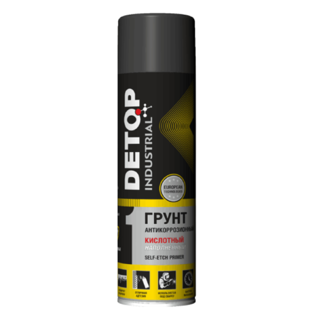 Detop Anti-corrosion acid-filled primer DETOP No. 1, red-brown, aerosol 650 ml DTI-A07676 – buy in Troitsk | carpaint.kz
