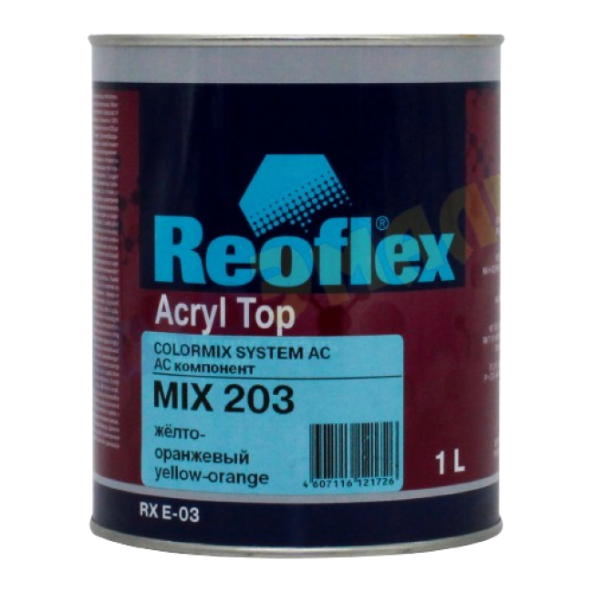 Reoflex 203 MIX 丙烯酸搪瓷 4+1，黄橙色，1l RX E-03-203-1000 图片 – 特罗伊茨克 | carpaint.kz