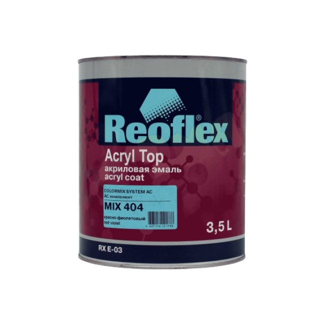 Reoflex 404 MIX 丙烯酸搪瓷 4+1，红紫色，3.5l RX E-03-404-3500 图片 – 特罗伊茨克 | carpaint.kz