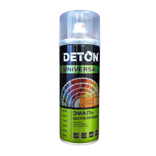 RAL 6032 DETON UNIVERSAL - Акрил эмаль - Жасыл, тез кебетін, аэрозоль 520 мл DTN-A07638 – Троицкіде сатып алу | Deton Universal | carpaint.kz