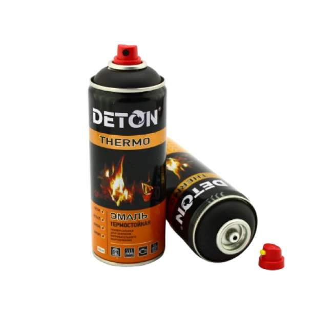 Deton DETON THERMO - 耐热瓷釉 - 黑色 - 气雾剂，520 毫升 DTN-A70666 图片 – 特罗伊茨克 | carpaint.kz