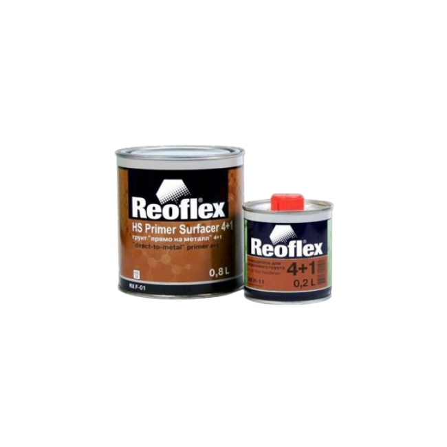 Reoflex Reoflex 2K 丙烯酸底漆 4+1 灰色 + 固化剂，3.6+0.9l RX F-01(B)-3600 + RX H-11-900 图片 – 特罗伊茨克 | carpaint.kz