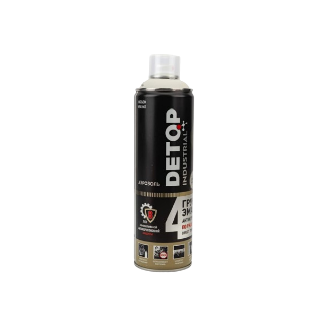 Detop RAL 9018 DETOP №4 - Primer-enamel on rust 3 in 1 - Gray-white - Aerosol DTI-A07719 – buy in Troitsk | carpaint.kz