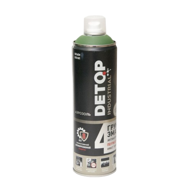 Detop DETOP №4 - Rust primer-enamel 3 in 1 - Khaki (protective) - Aerosol DTI-A07713 – buy in Troitsk | carpaint.kz