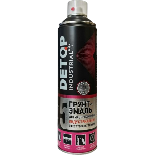 Detop RAL 7016 DETOP №5 - Anti-corrosion industrial primer-enamel - Anthracite-gray - Aerosol DTI-A07737 – buy in Troitsk | carpaint.kz