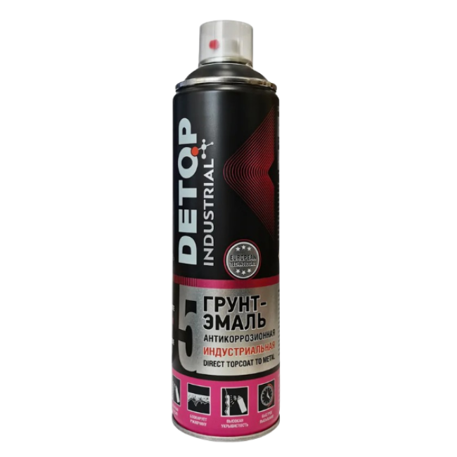 Detop RAL 8017 DETOP №5 - Anti-corrosion industrial primer enamel - Chocolate brown - Aerosol DTI-A07736 – buy in Troitsk | carpaint.kz