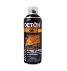 DETON ART - Грунт-эмаль - Черная глянцевая - Аэрозоль, 520 мл