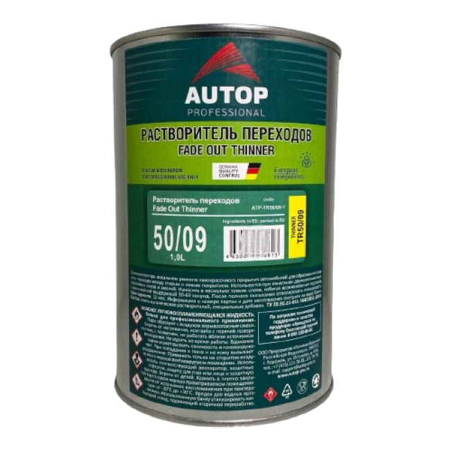 AUTOP 50/09 - Растворитель переходов - Банка, 1л ATP-TR50/09-1 – купить в Троицке | Autop | carpaint.kz