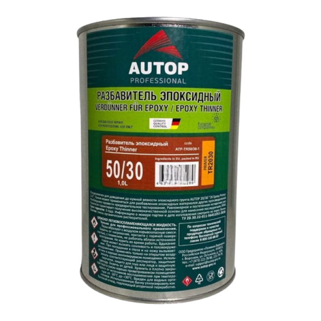 AUTOP 50/30 - Разбавитель эпоксидный - Банка, 1л ATP-TR50/30-1 – купить в Троицке | Autop | carpaint.kz